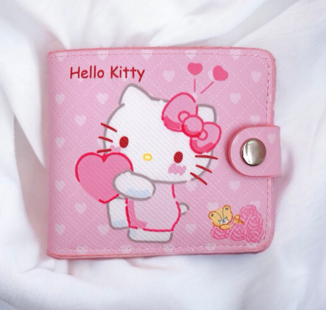 Sanrio Cute Coin Purse and Card Holder Wallet with Buttons