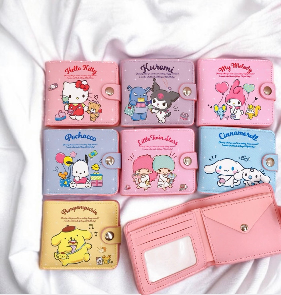 Cute Coin Purse and Card Holder Wallet with Buttons